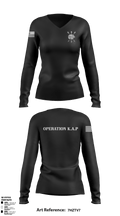 Kap 40403584 Women's Long Sleeve V-neck Shirt - 1