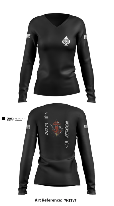 Desperados 35479259 Women's Long Sleeve V-neck Shirt - 2