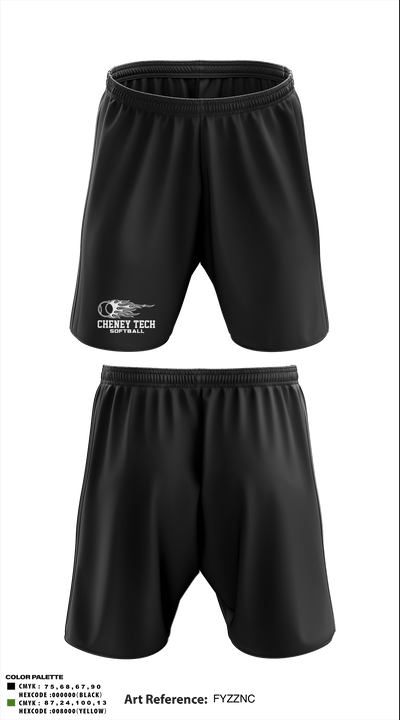 Howell Cheney Technical High School Softball 84997147 Athletic Shorts With Pockets - 1