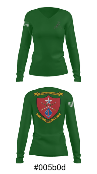 Women's Long Sleeve Vneck Shirt, , Marines, Teamtime, Team time, sublimation, custom sports apparel, team uniforms, spirit wear, spiritwear, sports uniforms, custom shirts, team store, custom team store, fundraiser sports, apparel fundraiser