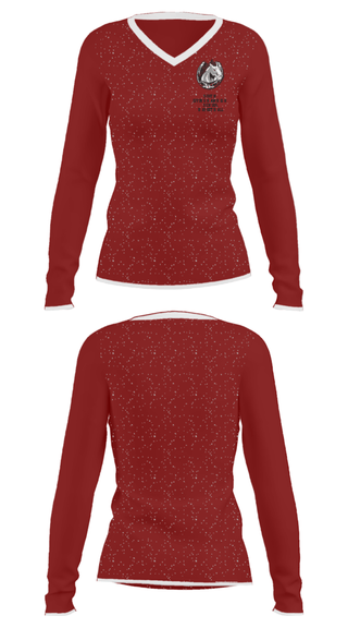 Women's Long Sleeve Vneck Shirt, South Effingham High School Basketball, Women's Basketball, Teamtime, Team time, sublimation, custom sports apparel, team uniforms, spirit wear, spiritwear, sports uniforms, custom shirts, team store, custom team store, fundraiser sports, apparel fundraiser