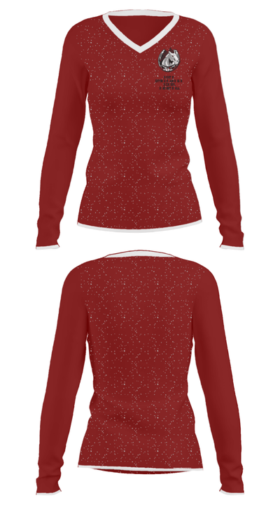 South Effingham High School Basketball 87782468 Women's Long Sleeve V-neck Shirt - 35