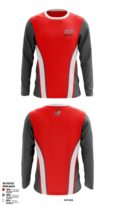 Sacred Heart University Basketball 27171016 Long Sleeve Performance Shirt - 1