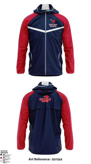 Windbreaker, Saugerties Outlaws, Football, Teamtime, Team time, sublimation, custom sports apparel, team uniforms, spirit wear, spiritwear, sports uniforms, custom shirts, team store, custom team store, fundraiser sports, apparel fundraiser
