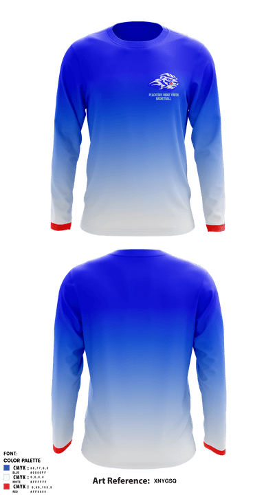Peachtree Ridge Youth Athletic Association 90970358 Long Sleeve Performance Shirt - 1