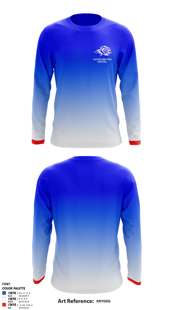 Long Sleeve Performance Shirt, Peachtree Ridge Youth Athletic Association, Men's Basketball, Teamtime, Team time, sublimation, custom sports apparel, team uniforms, spirit wear, spiritwear, sports uniforms, custom shirts, team store, custom team store, fundraiser sports, apparel fundraiser