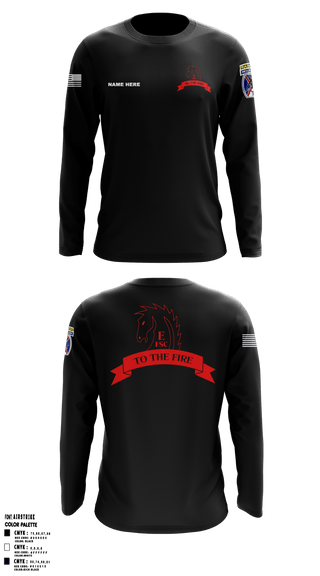 Long Sleeve Performance Shirt, Echo FSC Stampede 7th Eng, Army, Teamtime, Team time, sublimation, custom sports apparel, team uniforms, spirit wear, spiritwear, sports uniforms, custom shirts, team store, custom team store, fundraiser sports, apparel fundraiser