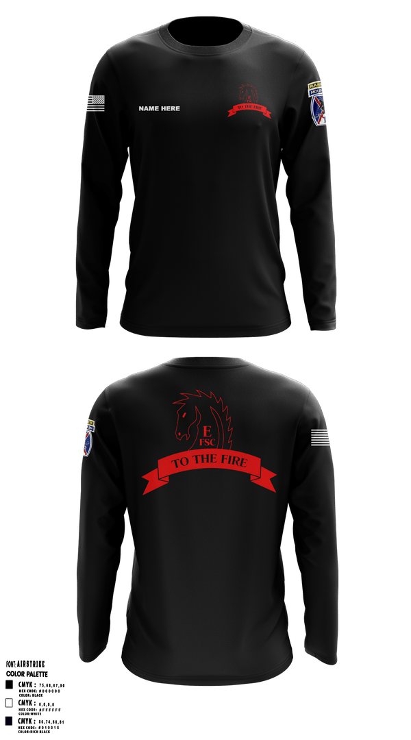 Long Sleeve Performance Shirt, Echo FSC Stampede 7th Eng, Army, Teamtime, Team time, sublimation, custom sports apparel, team uniforms, spirit wear, spiritwear, sports uniforms, custom shirts, team store, custom team store, fundraiser sports, apparel fundraiser