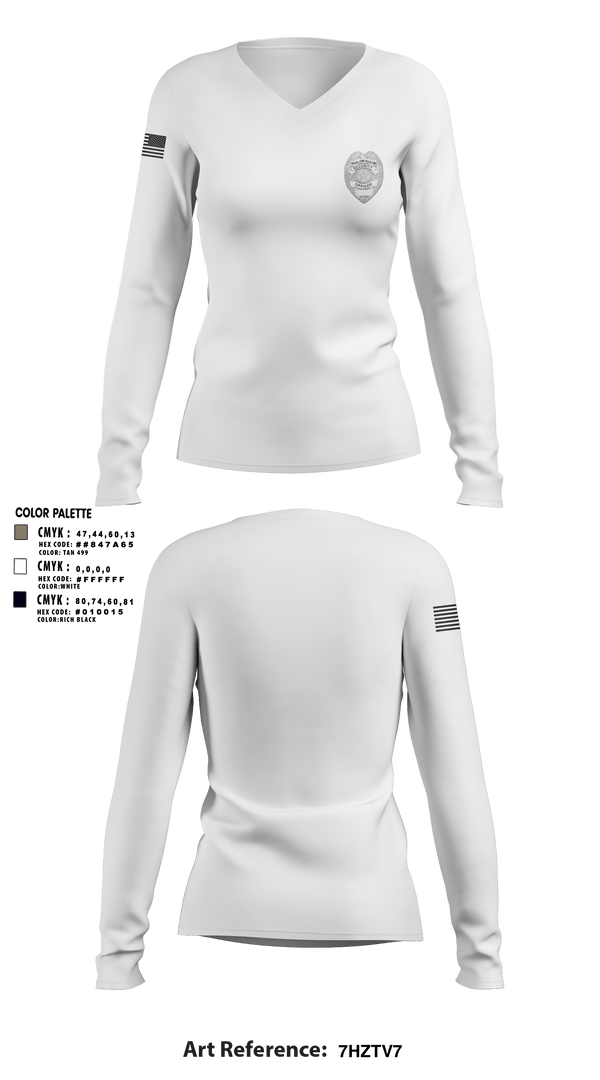 Women's Long Sleeve Vneck Shirt, Shalom Austin Security, , Teamtime, Team time, sublimation, custom sports apparel, team uniforms, spirit wear, spiritwear, sports uniforms, custom shirts, team store, custom team store, fundraiser sports, apparel fundraiser