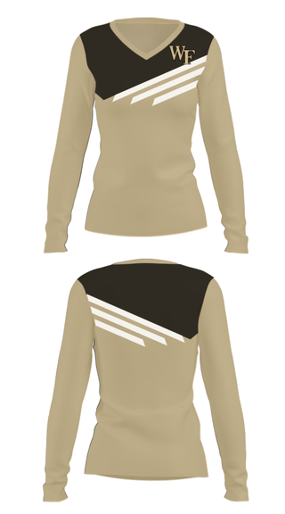 Women's Long Sleeve Vneck Shirt, Wake Forest University Golf, Golf, Teamtime, Team time, sublimation, custom sports apparel, team uniforms, spirit wear, spiritwear, sports uniforms, custom shirts, team store, custom team store, fundraiser sports, apparel fundraiser