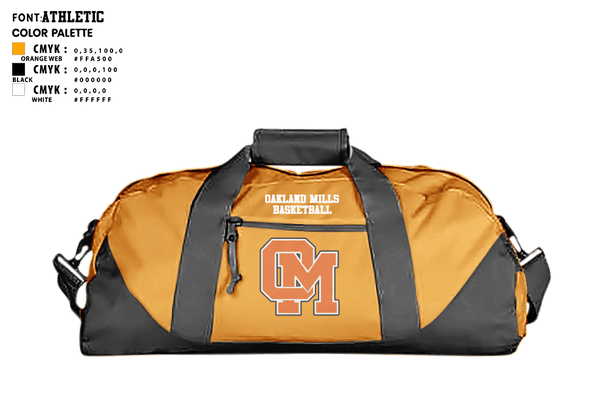 Duffle Bag, Oakland Mills High School Basketball, Women's Basketball, Teamtime, Team time, sublimation, custom sports apparel, team uniforms, spirit wear, spiritwear, sports uniforms, custom shirts, team store, custom team store, fundraiser sports, apparel fundraiser