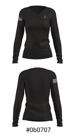 Women's Long Sleeve Vneck Shirt, , Army, Teamtime, Team time, sublimation, custom sports apparel, team uniforms, spirit wear, spiritwear, sports uniforms, custom shirts, team store, custom team store, fundraiser sports, apparel fundraiser