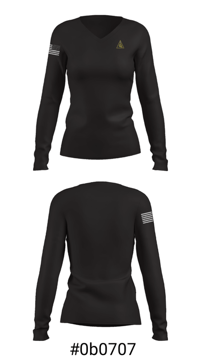 B Co 2-1 SFG(A) 83464098 Women's Long Sleeve V-neck Shirt - 7