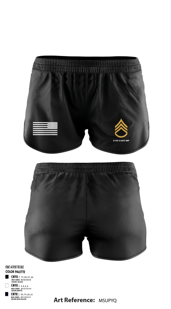 Ranger Panties, A Co 1/155 INF, Army, Teamtime, Team time, sublimation, custom sports apparel, team uniforms, spirit wear, spiritwear, sports uniforms, custom shirts, team store, custom team store, fundraiser sports, apparel fundraiser
