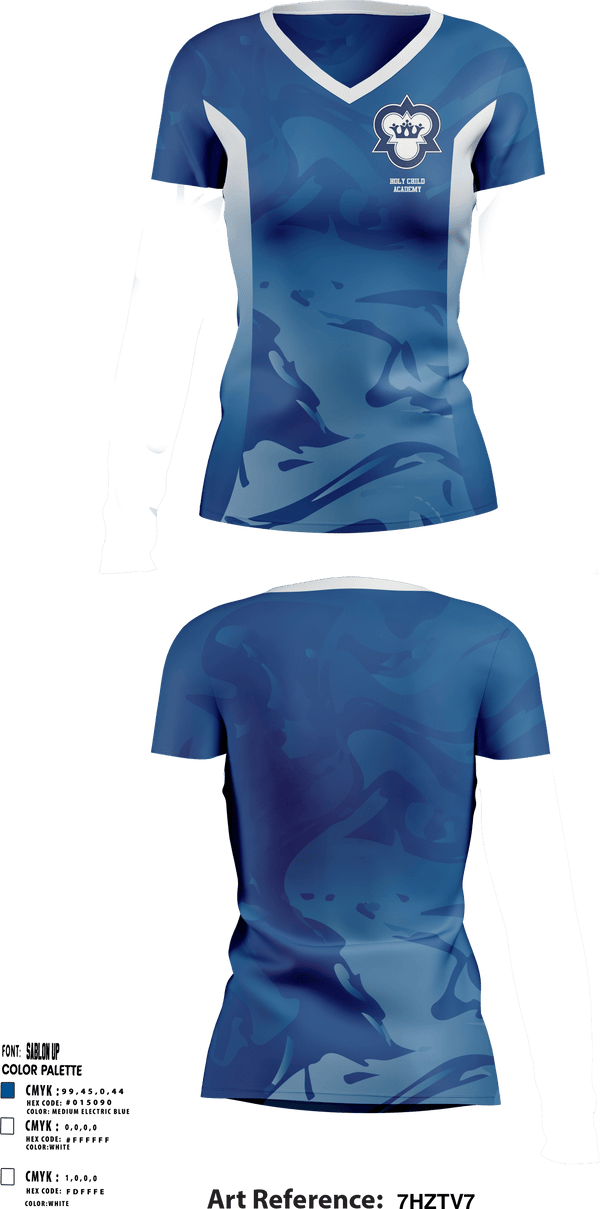 Women's Short Sleeve Vneck Shirt, Holy Child Academy, Spirit Store, Teamtime, Team time, sublimation, custom sports apparel, team uniforms, spirit wear, spiritwear, sports uniforms, custom shirts, team store, custom team store, fundraiser sports, apparel fundraiser
