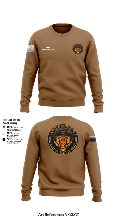 Evansville Army Recruiting Company 86447951 Crew Neck Sweatshirt - 5