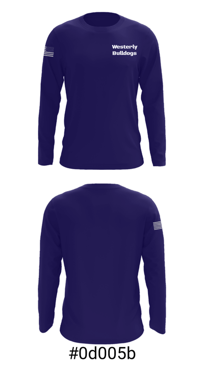 Westerly Bulldogs 34109331 Long Sleeve Performance Shirt - 18