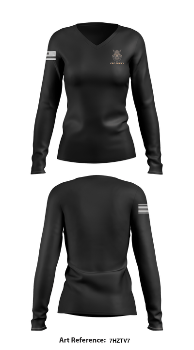 Dirty Hogs 22986191 Women's Long Sleeve V-neck Shirt - 1