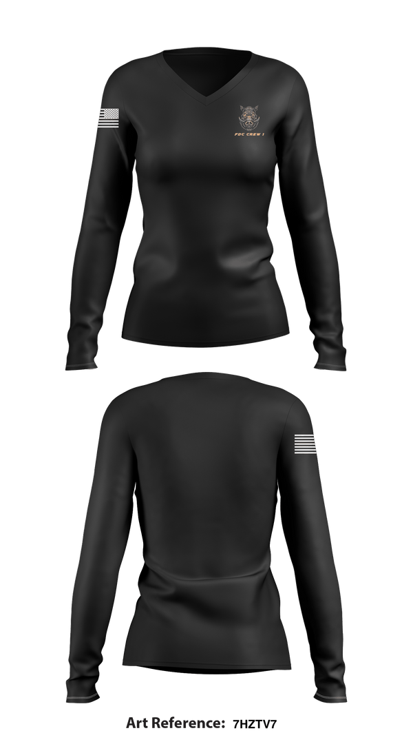 Women's Long Sleeve Vneck Shirt, , Army, Teamtime, Team time, sublimation, custom sports apparel, team uniforms, spirit wear, spiritwear, sports uniforms, custom shirts, team store, custom team store, fundraiser sports, apparel fundraiser