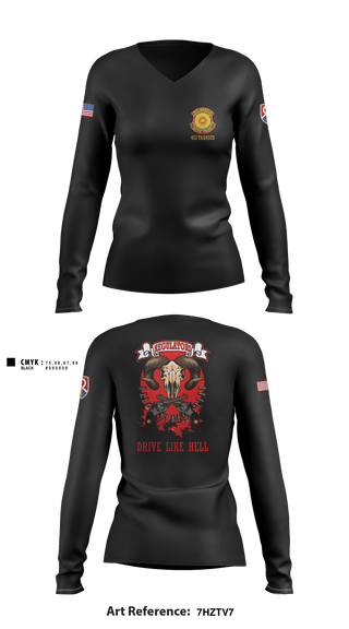Women's Long Sleeve Vneck Shirt, , Army, Teamtime, Team time, sublimation, custom sports apparel, team uniforms, spirit wear, spiritwear, sports uniforms, custom shirts, team store, custom team store, fundraiser sports, apparel fundraiser