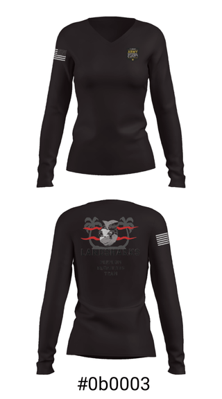 Women's Long Sleeve Vneck Shirt, , National Guard, Teamtime, Team time, sublimation, custom sports apparel, team uniforms, spirit wear, spiritwear, sports uniforms, custom shirts, team store, custom team store, fundraiser sports, apparel fundraiser