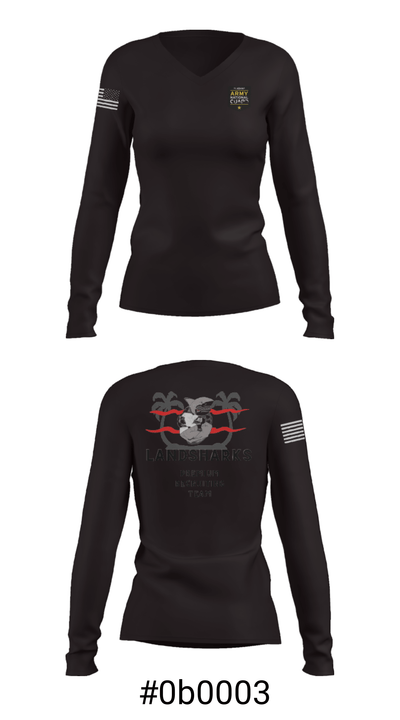 22ND RRB 50594442 Women's Long Sleeve V-neck Shirt - 35