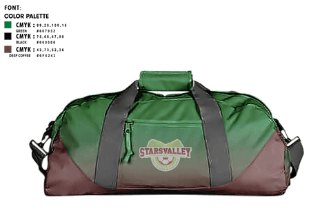 Duffle Bag, STARSVALLEY FC, Men's Soccer, Teamtime, Team time, sublimation, custom sports apparel, team uniforms, spirit wear, spiritwear, sports uniforms, custom shirts, team store, custom team store, fundraiser sports, apparel fundraiser