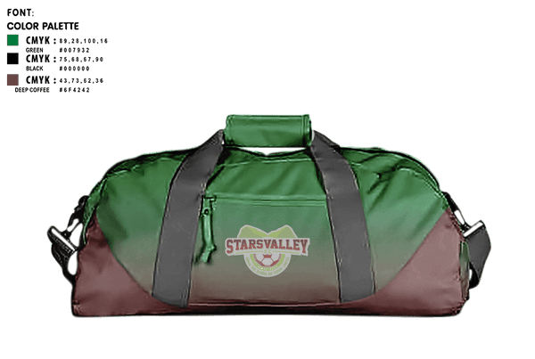 Duffle Bag, STARSVALLEY FC, Men's Soccer, Teamtime, Team time, sublimation, custom sports apparel, team uniforms, spirit wear, spiritwear, sports uniforms, custom shirts, team store, custom team store, fundraiser sports, apparel fundraiser