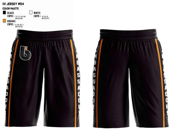 Mens Reversible Basketball Shorts, B3 Ambassadors, Men's Basketball, Teamtime, Team time, sublimation, custom sports apparel, team uniforms, spirit wear, spiritwear, sports uniforms, custom shirts, team store, custom team store, fundraiser sports, apparel fundraiser