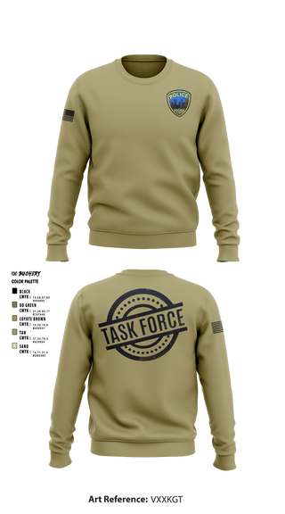 Crew Neck Sweatshirt, , Police, Teamtime, Team time, sublimation, custom sports apparel, team uniforms, spirit wear, spiritwear, sports uniforms, custom shirts, team store, custom team store, fundraiser sports, apparel fundraiser