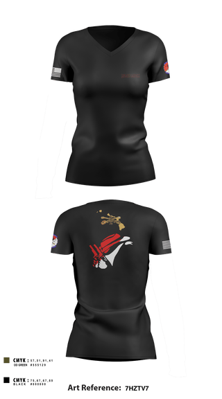 Women's Short Sleeve Vneck Shirt, 2-6 Cav Alpha troop Renegades, Army, Teamtime, Team time, sublimation, custom sports apparel, team uniforms, spirit wear, spiritwear, sports uniforms, custom shirts, team store, custom team store, fundraiser sports, apparel fundraiser