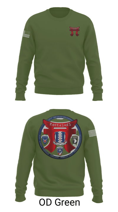 3-187 Rakkasans 16678099 Crew Neck Sweatshirt - 10