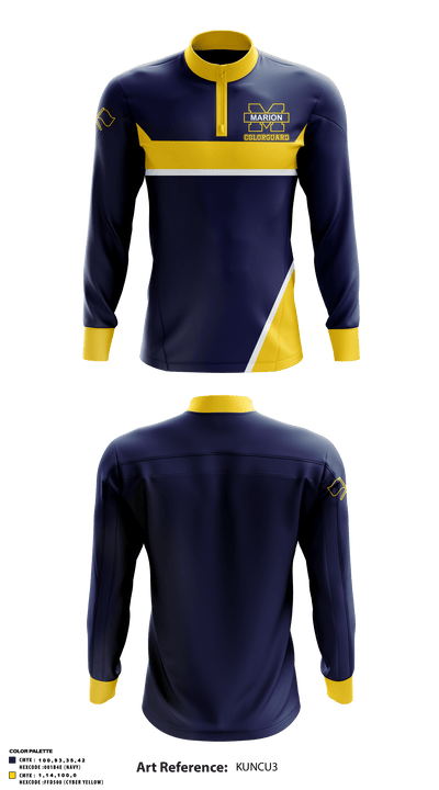 Marion High School Drill 9206120 Quarter Zip Jacket - 2