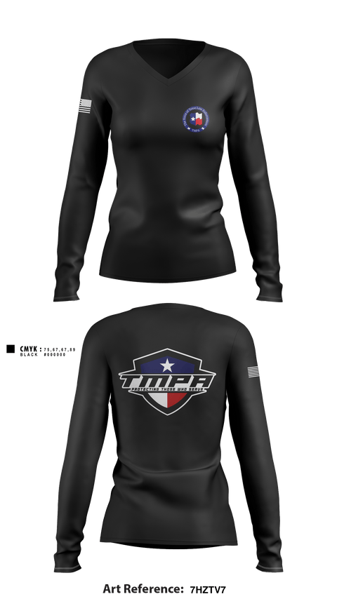 Women's Long Sleeve Vneck Shirt, , Police, Teamtime, Team time, sublimation, custom sports apparel, team uniforms, spirit wear, spiritwear, sports uniforms, custom shirts, team store, custom team store, fundraiser sports, apparel fundraiser