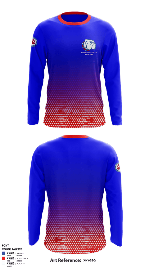 Long Sleeve Rash Guard Shirt, South Glens Falls Senior High School Wrestling, Wrestling, Teamtime, Team time, sublimation, custom sports apparel, team uniforms, spirit wear, spiritwear, sports uniforms, custom shirts, team store, custom team store, fundraiser sports, apparel fundraiser
