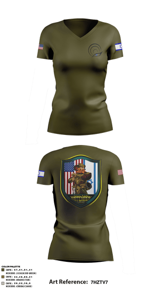 Women's Short Sleeve Vneck Shirt, , Army, Teamtime, Team time, sublimation, custom sports apparel, team uniforms, spirit wear, spiritwear, sports uniforms, custom shirts, team store, custom team store, fundraiser sports, apparel fundraiser