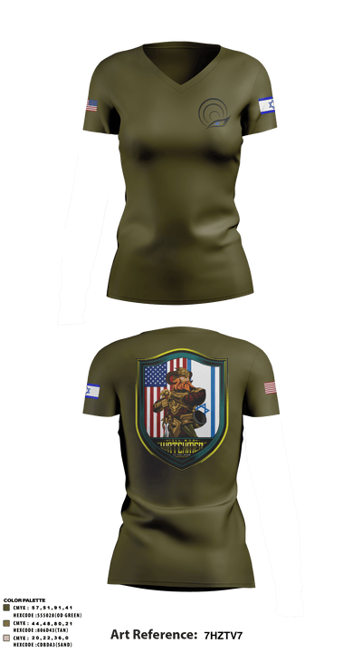 13th Missile Defense Battery 67217504 Women's Short Sleeve V-neck Shirt - 4