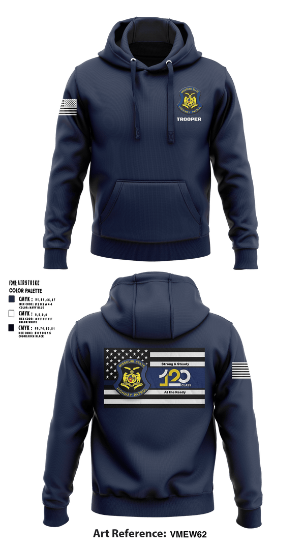 Hoodie, MSHP Class 120, Police, Teamtime, Team time, sublimation, custom sports apparel, team uniforms, spirit wear, spiritwear, sports uniforms, custom shirts, team store, custom team store, fundraiser sports, apparel fundraiser