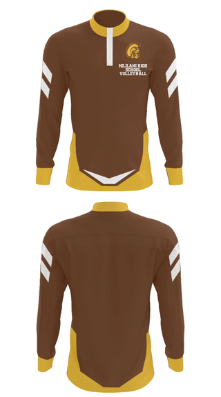 Quarter Zip Jacket, Mililani High School Volleyball, Women's Volleyball, Teamtime, Team time, sublimation, custom sports apparel, team uniforms, spirit wear, spiritwear, sports uniforms, custom shirts, team store, custom team store, fundraiser sports, apparel fundraiser