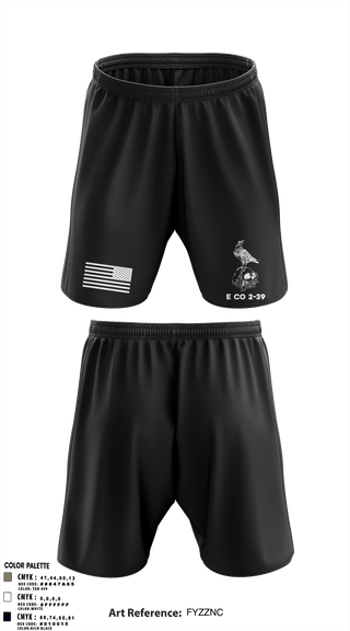 Athletic Shorts With Pockets, E CO 2-39, Army, Teamtime, Team time, sublimation, custom sports apparel, team uniforms, spirit wear, spiritwear, sports uniforms, custom shirts, team store, custom team store, fundraiser sports, apparel fundraiser