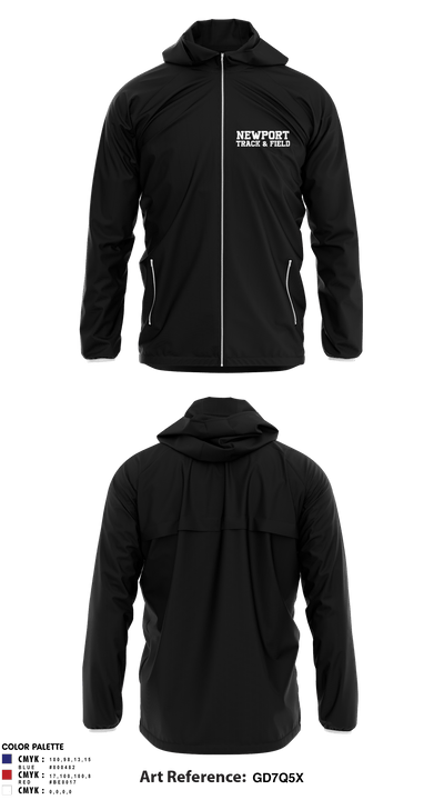 Newport High School Track & Field 49757231 Windbreaker - 4