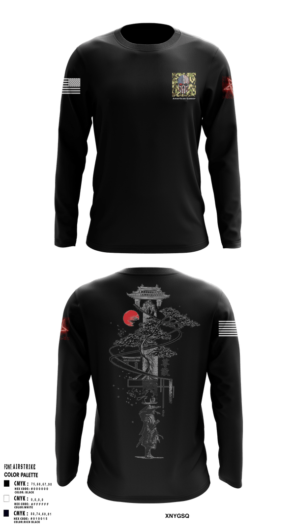 Long Sleeve Performance Shirt, American Gamer, Army, Teamtime, Team time, sublimation, custom sports apparel, team uniforms, spirit wear, spiritwear, sports uniforms, custom shirts, team store, custom team store, fundraiser sports, apparel fundraiser