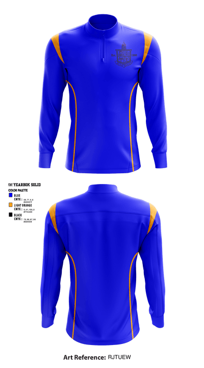 Columbus High School Basketball 56435537 Quarter Zip Jacket - 1