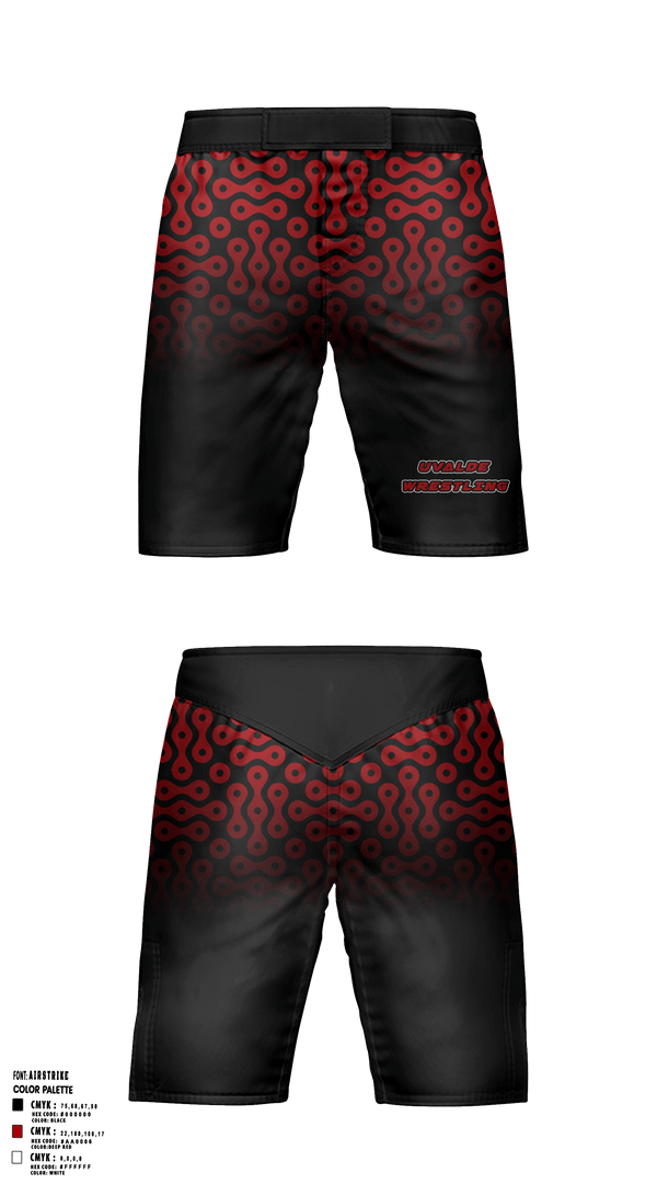 Fight Shorts, UVALDE, Wrestling, Teamtime, Team time, sublimation, custom sports apparel, team uniforms, spirit wear, spiritwear, sports uniforms, custom shirts, team store, custom team store, fundraiser sports, apparel fundraiser