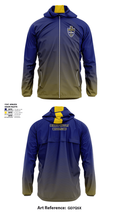 Hidden Valley High School Wrestling 14597340 Windbreaker - 1