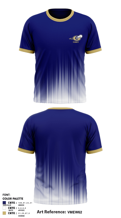 Granby High School Tennis 1356862 Short Sleeve Performance Shirt - 1