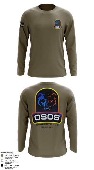 Long Sleeve Performance Shirt, OSOS CONCRETE LLC, , Teamtime, Team time, sublimation, custom sports apparel, team uniforms, spirit wear, spiritwear, sports uniforms, custom shirts, team store, custom team store, fundraiser sports, apparel fundraiser