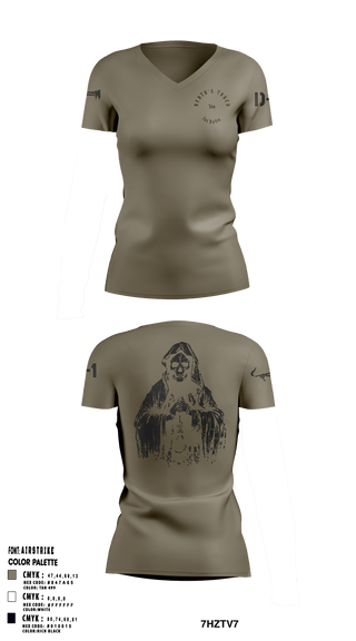 Women's Short Sleeve Vneck Shirt, , Army, Teamtime, Team time, sublimation, custom sports apparel, team uniforms, spirit wear, spiritwear, sports uniforms, custom shirts, team store, custom team store, fundraiser sports, apparel fundraiser
