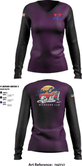 Blue-Collar Workers LLC 20683882 Women's Long Sleeve V-neck Shirt - 2