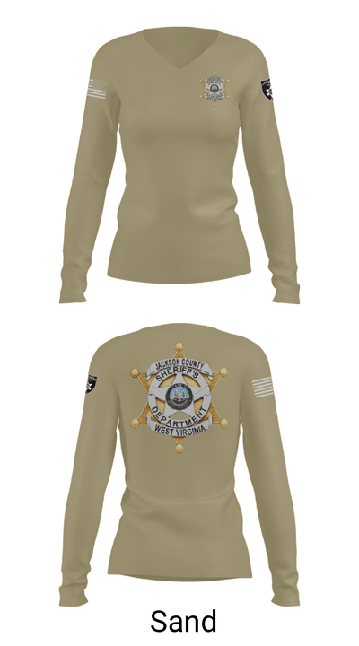 Jackson County Sheriff's Department Criminal Investigations 68509731 Women's Long Sleeve V-neck Shirt - 42